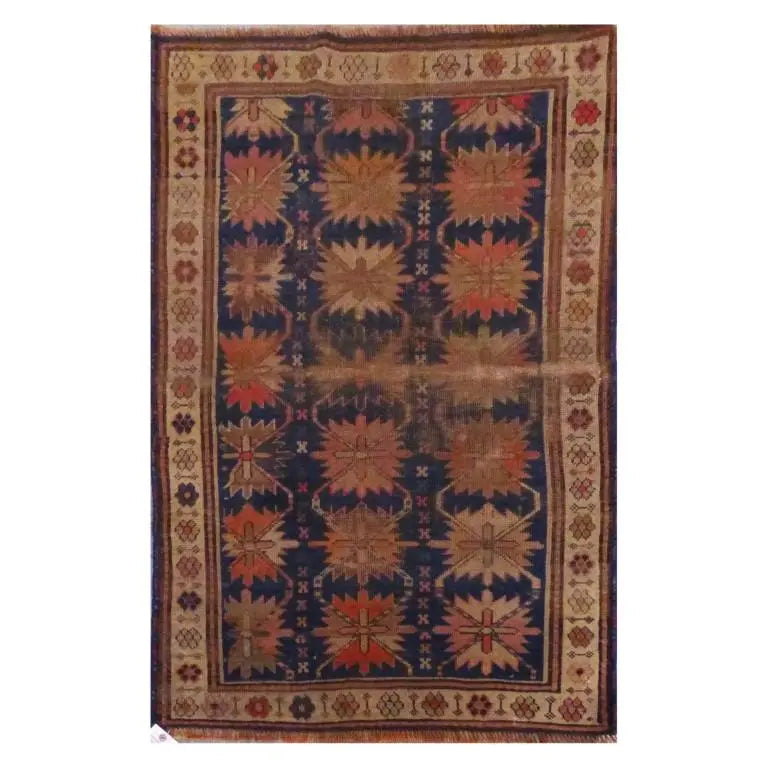 One Of The Kind Pakistani Hand-Knotted Rug 3'4" x 4'3"